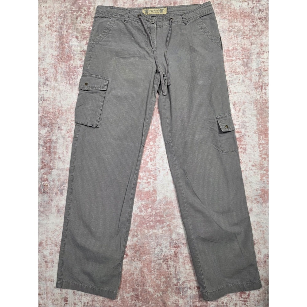 Vintage Freestyle Revolution Y2K Ripstop Cargo Pants Gray Low Rise Lrg 12/14